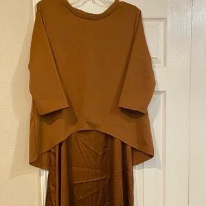 NWOT Aumora slip dress with hi-Lo shirt